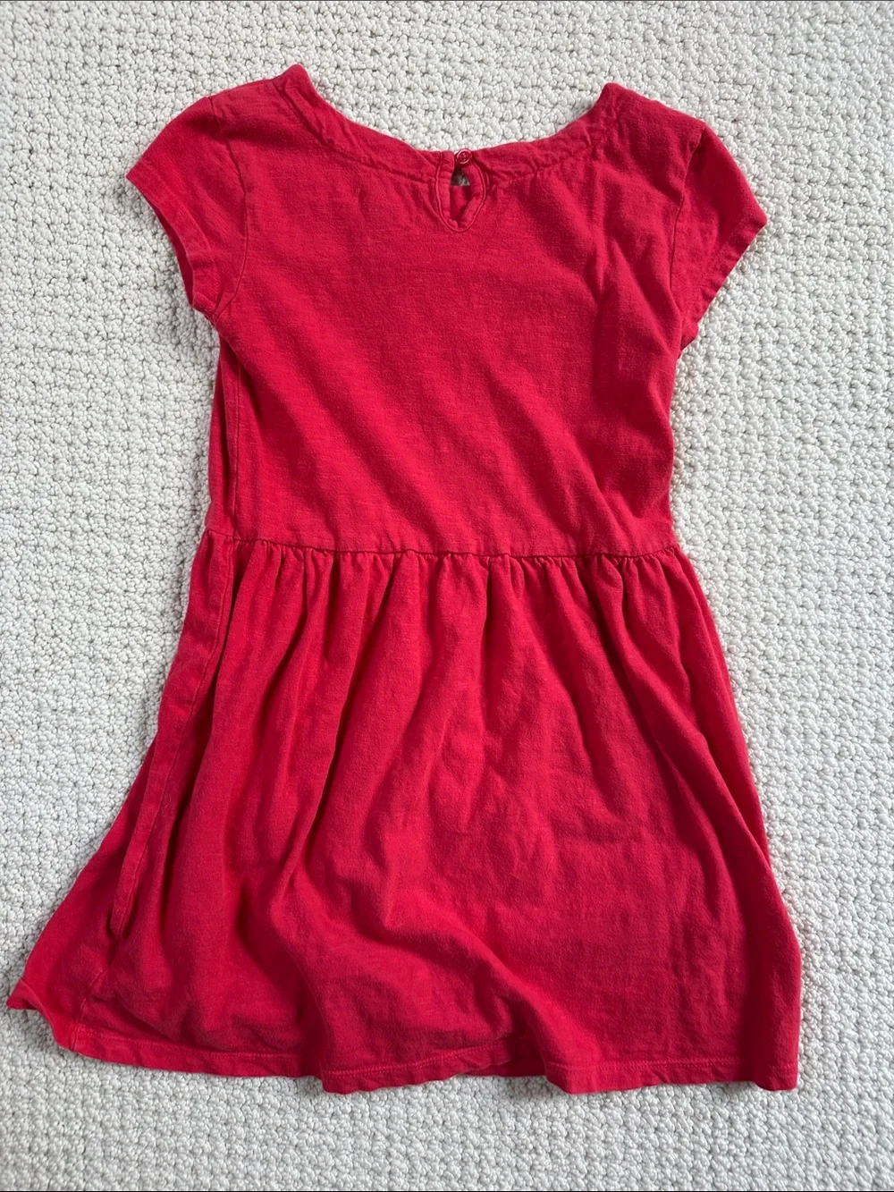 GAP Girls Red Floral Appliqué Knit Dress